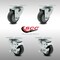 Service Caster 3.5 Inch SS Thermoplastic Rubber Wheel Swivel Top Plate Caster Set with 2 Brakes SCC-SS20S3514-TPRB-2-TLB-2 - alternate 7
